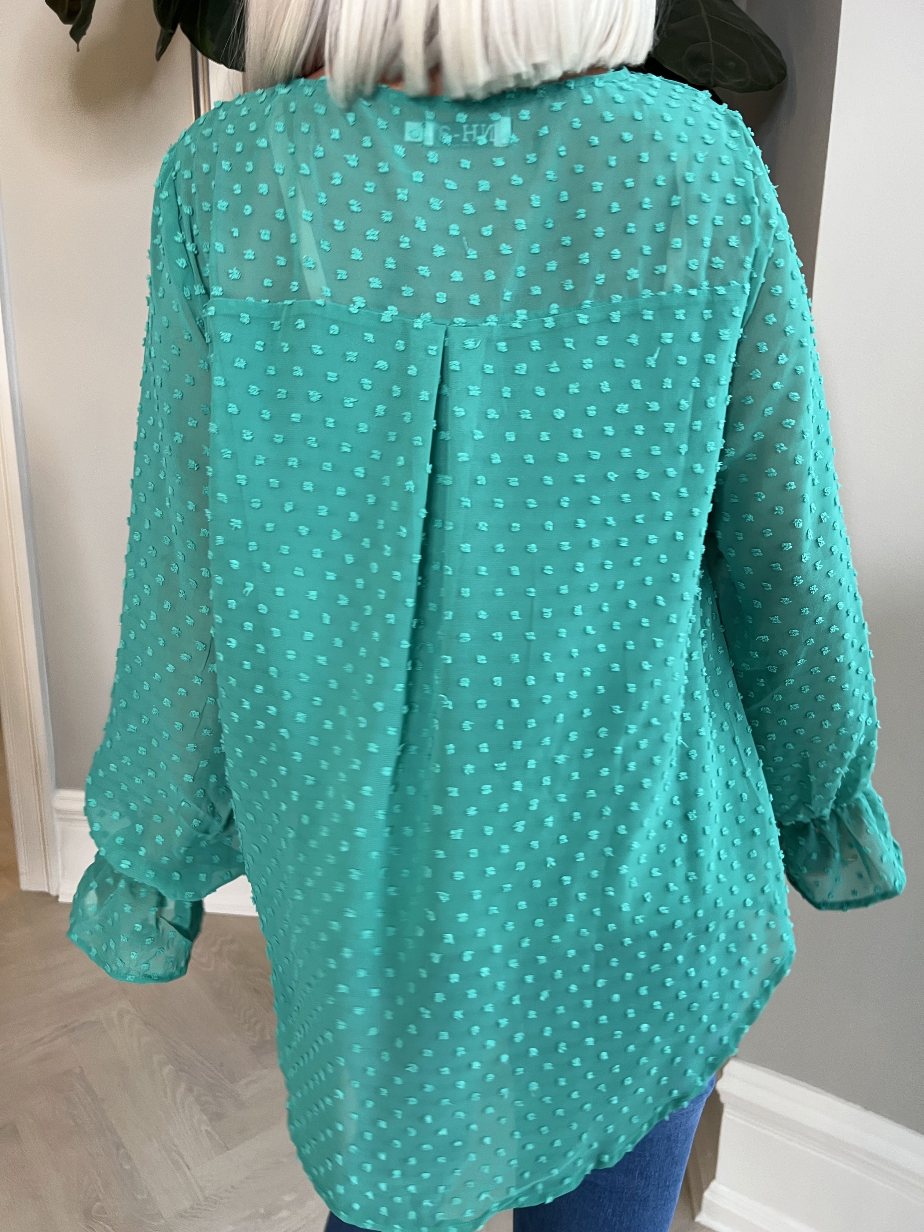 Vittoria - Sød tunika med broderinger og prikket stof